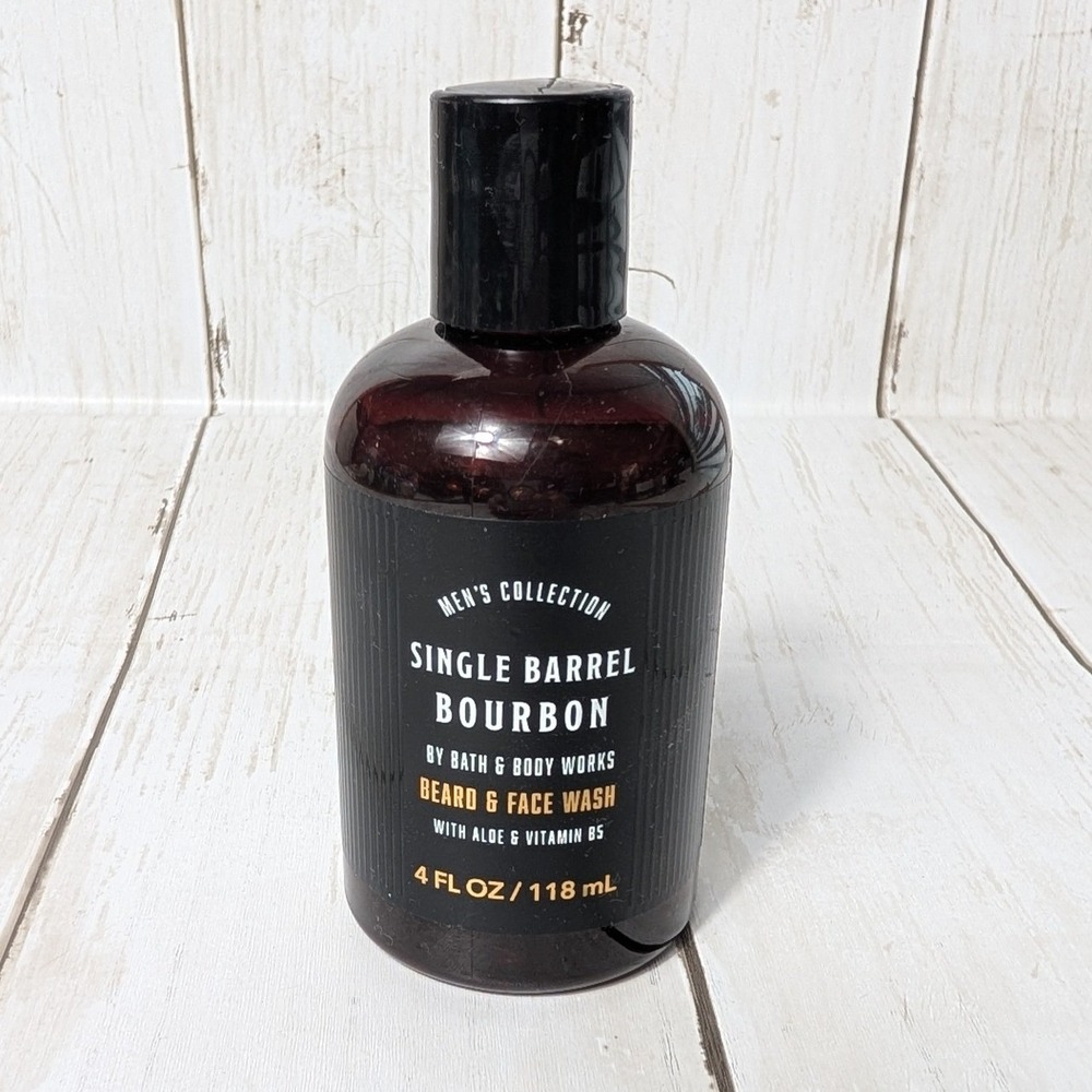 Bath & Body Works Beard & Face Wash Mens 4oz Single Barrel Bourbon Aloe NEW